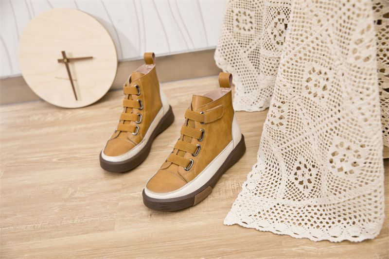 Amelia Damskie Buty Skórzane Na Jesień I Zimę - Brązowy