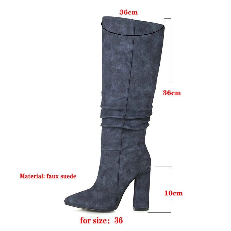 Ananda Damskie Jesienno-zimowe Modne Buty - Niebieski
