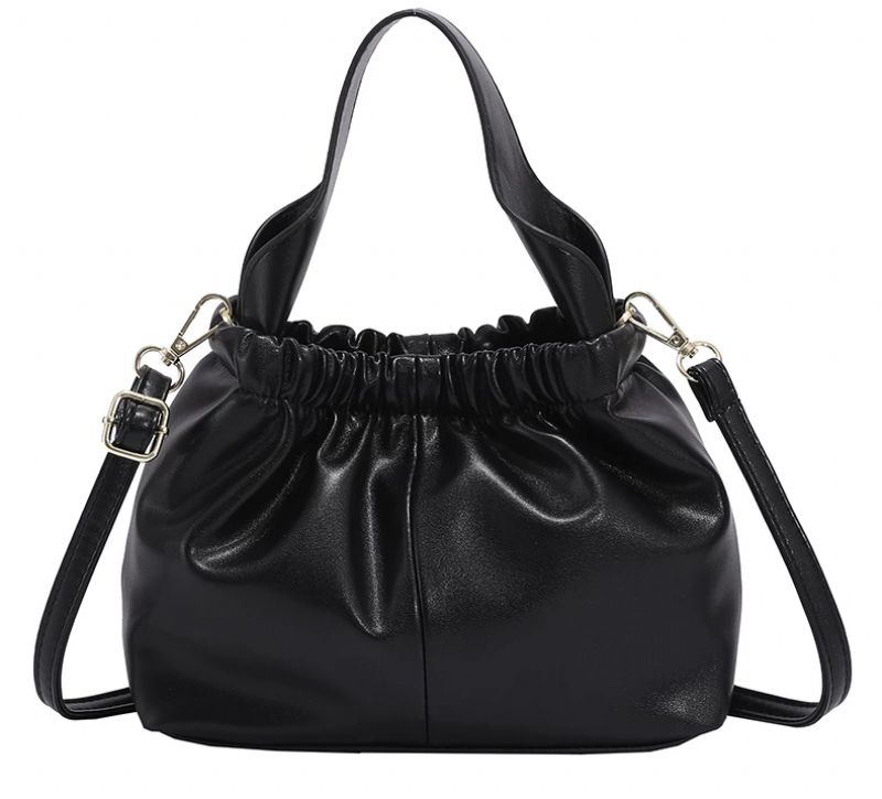 Andalux Damska Mała Skórzana Torebka Crossbody - Czarny