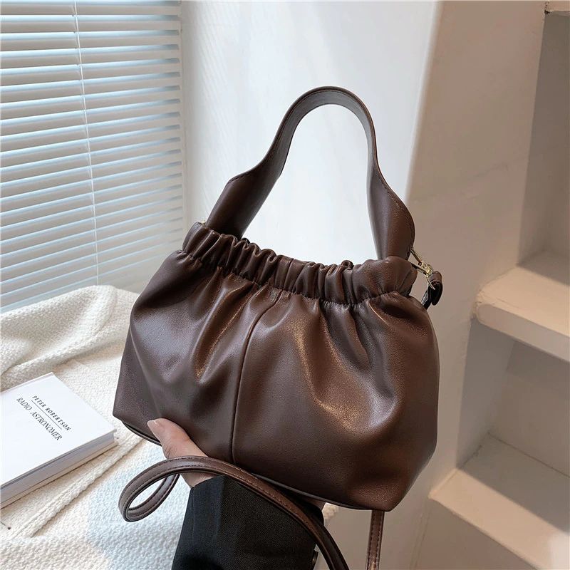 Andalux Damska Mała Skórzana Torebka Crossbody - Czarny