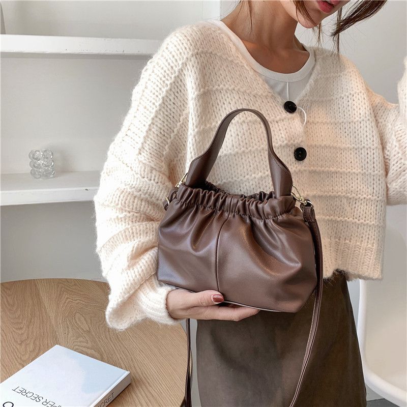 Andalux Damska Mała Skórzana Torebka Crossbody - Czarny