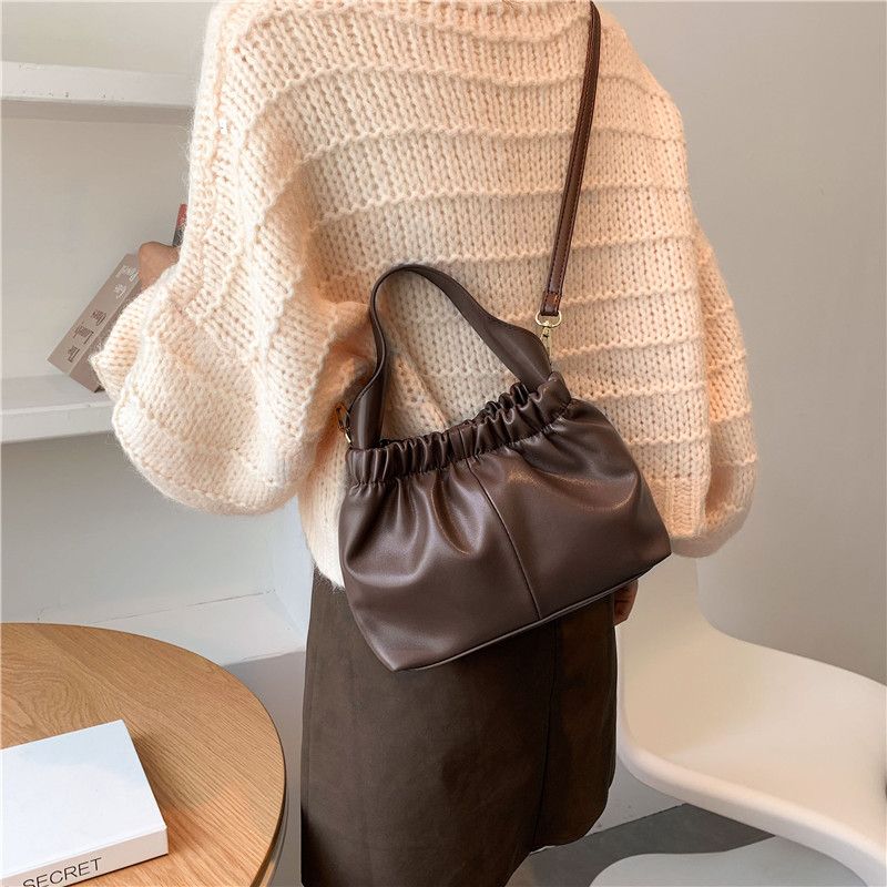 Andalux Damska Mała Skórzana Torebka Crossbody - Czarny