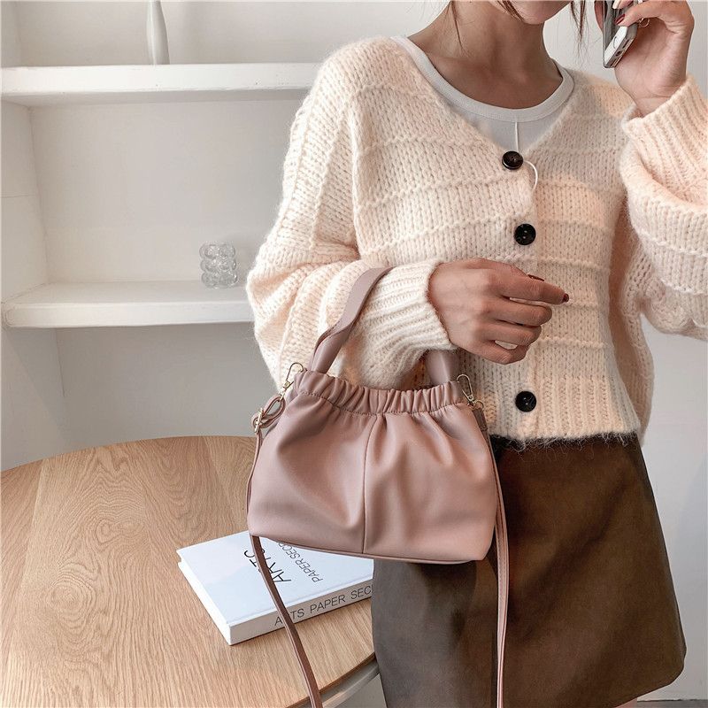 Andalux Damska Mała Skórzana Torebka Crossbody - Czarny