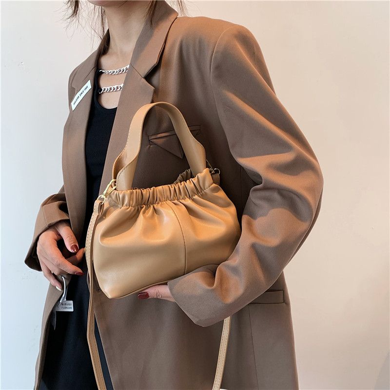 Andalux Damska Mała Skórzana Torebka Crossbody - Czarny