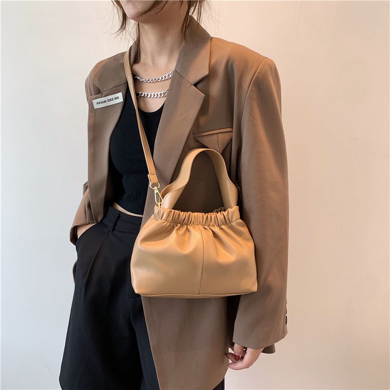 Andalux Damska Mała Skórzana Torebka Crossbody - Czarny