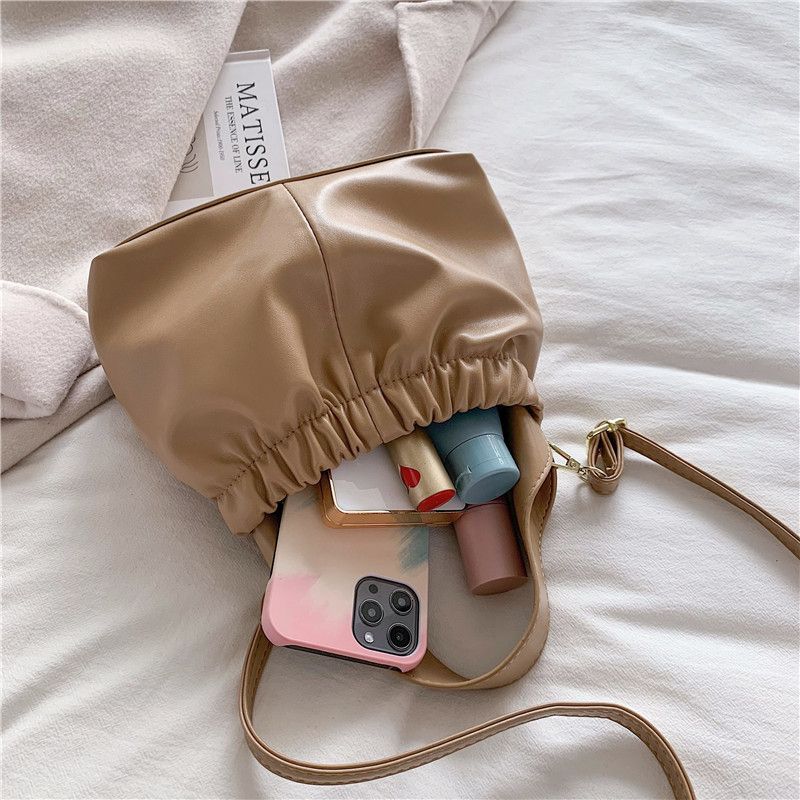 Andalux Damska Mała Skórzana Torebka Crossbody - Czarny