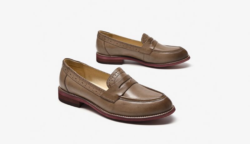 Angela Damskie Buty Typu Oxford - Brązowy