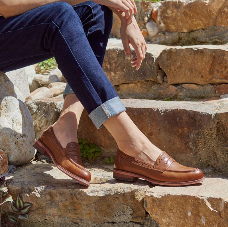 Angela Damskie Buty Typu Oxford - Brązowy