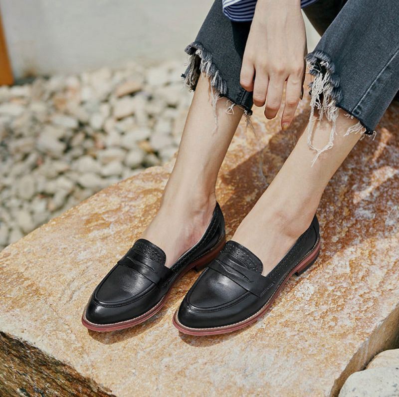 Angela Damskie Buty Typu Oxford - Brązowy
