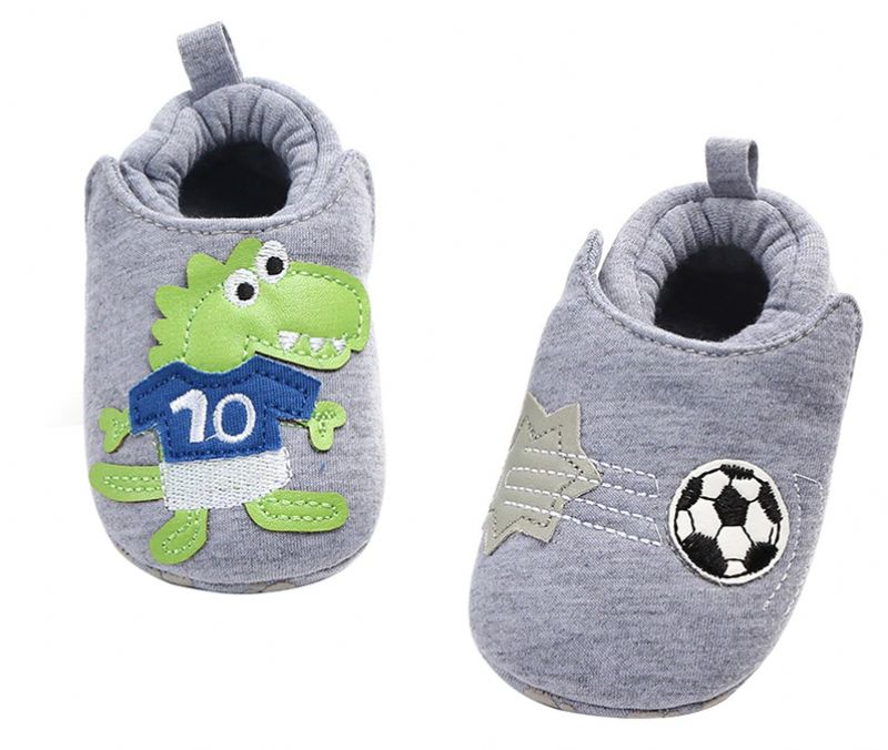Angello Baby Kapcie Chłopięce Bawełniane Buty - Szary
