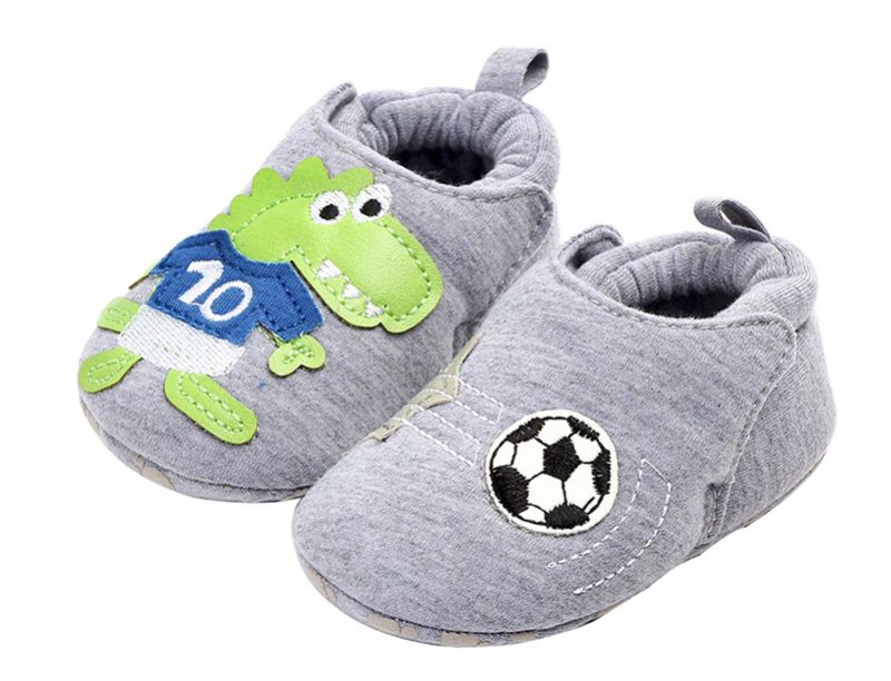 Angello Baby Kapcie Chłopięce Bawełniane Buty - Szary