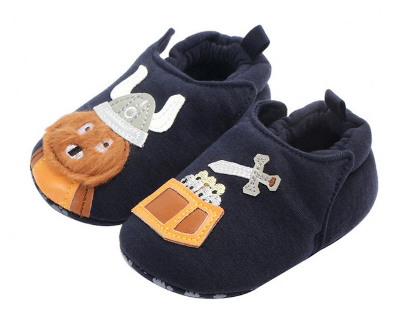 Angello Baby Kapcie Chłopięce Bawełniane Buty - Szary
