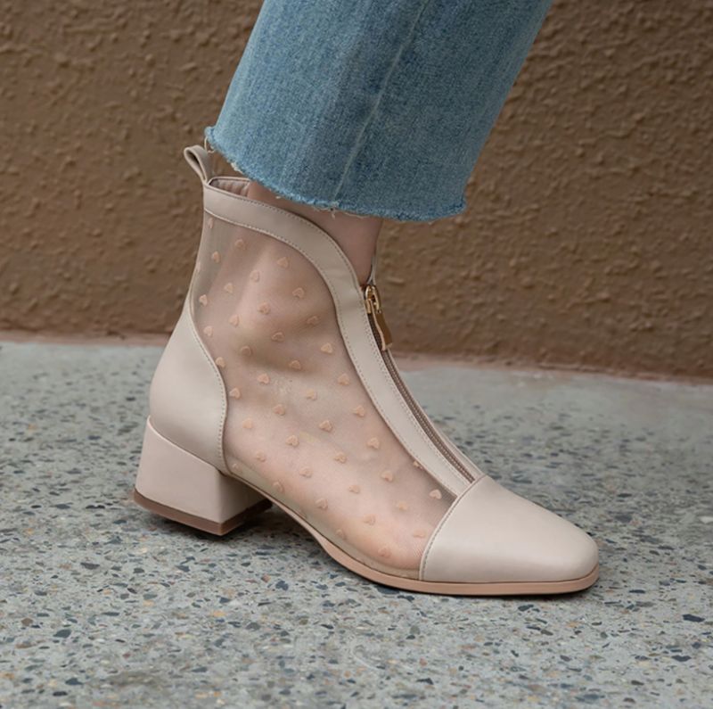 Angie Buty Do Kostek - Beżowy