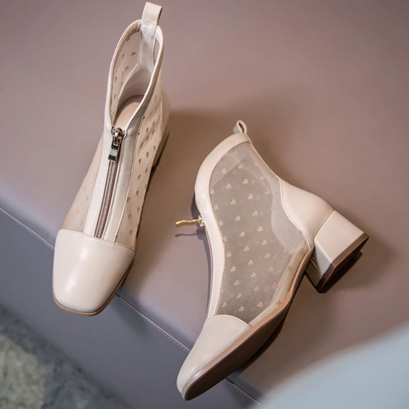 Angie Buty Do Kostek - Beżowy