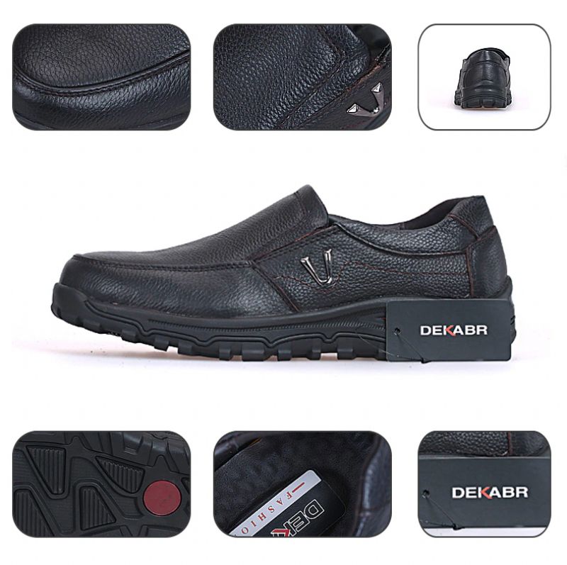 Anthuan Męskie Mokasyny Luxuryowe Buty - Czarny