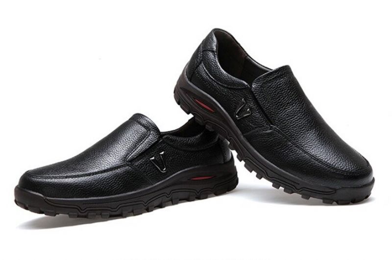 Anthuan Męskie Mokasyny Luxuryowe Buty - Czarny
