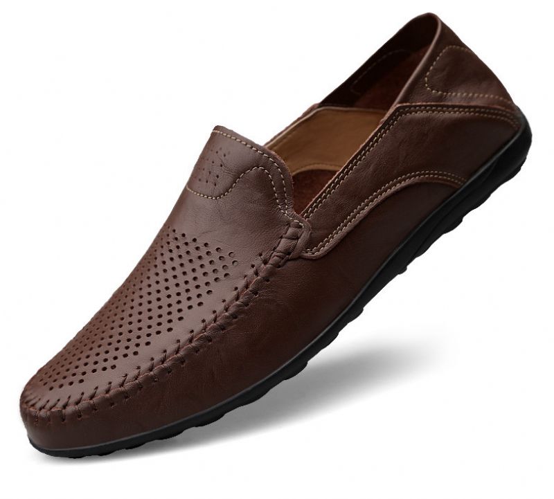 Antonello Męskie Mokasyny Codzienne Buty - Kawa