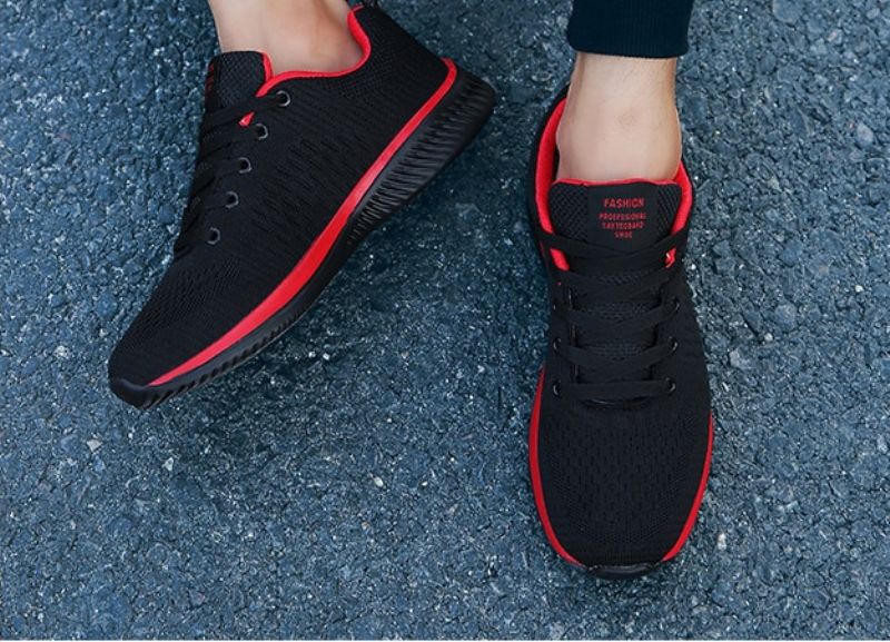 Antyoddychające Buty Sportowe Byron Męskie - Czerwony
