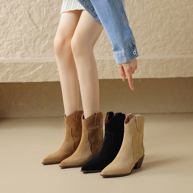 Aranza Damskie Buty Jesienne - Futro morelowe
