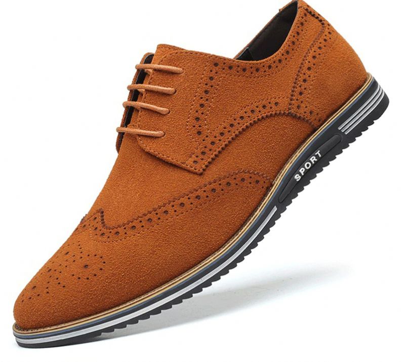 Arce Męskie Mokasyny Eleganckie Buty - Pomarańczowy