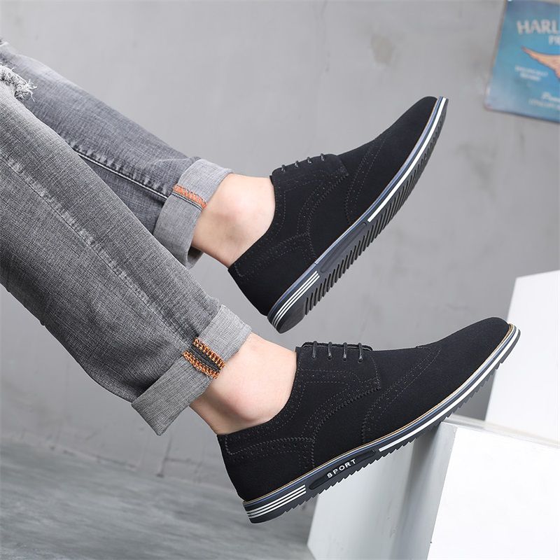 Arce Męskie Mokasyny Eleganckie Buty - Pomarańczowy
