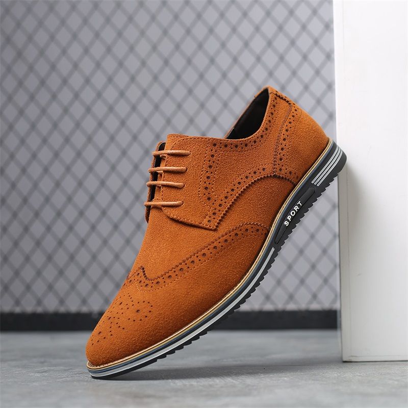 Arce Męskie Mokasyny Eleganckie Buty - Pomarańczowy