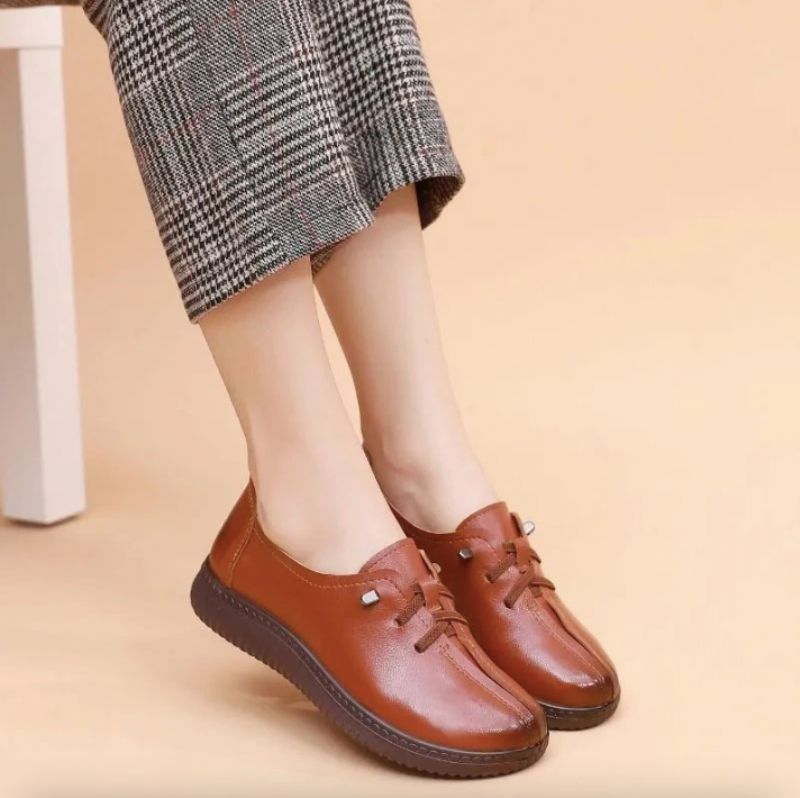 Ariana Damskie Mokasyny Buty - Brązowy