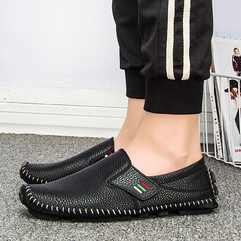 Arjona Męskie Mokasyny Eleganckie Buty - Biały