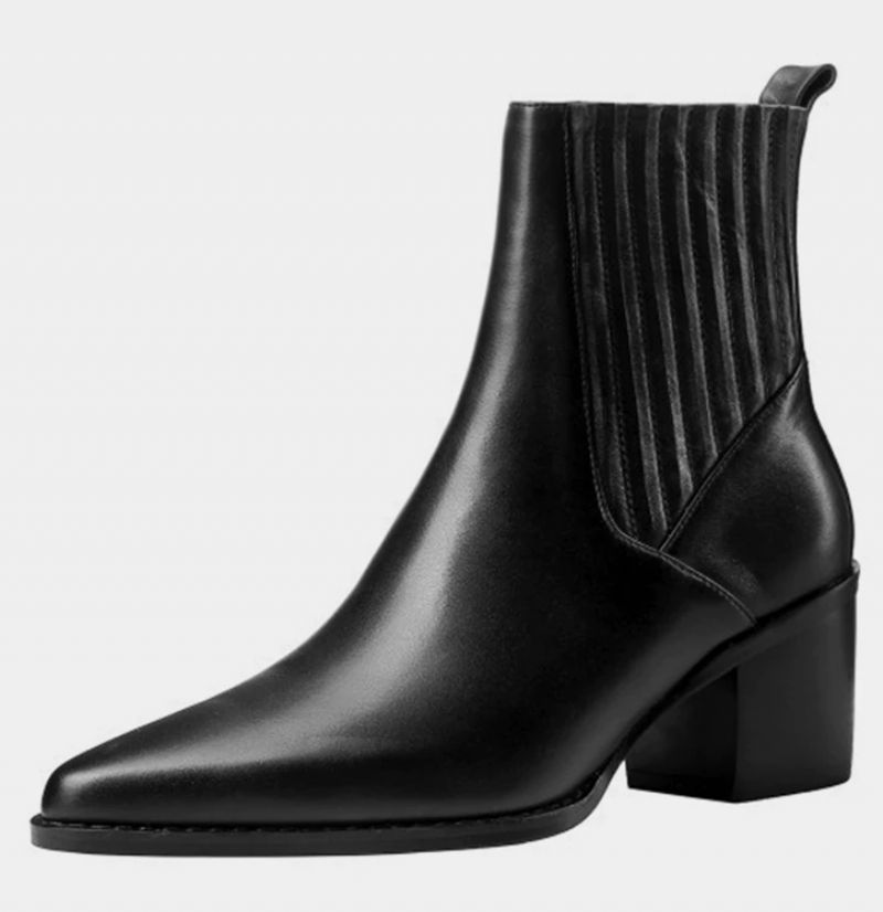Arlette Booties Do Kostek - Czarny krótki plusz