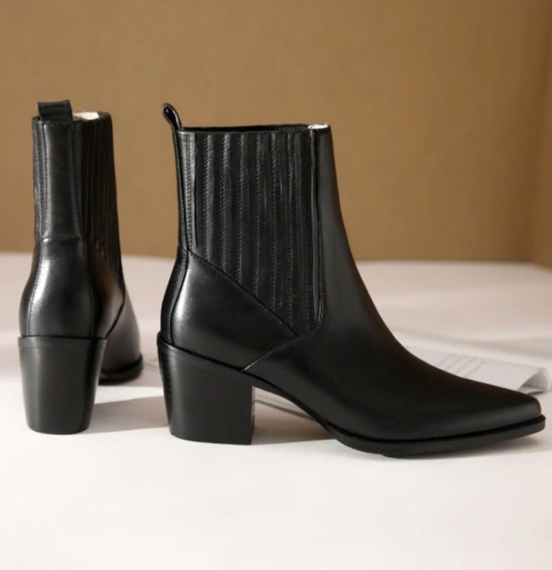 Arlette Booties Do Kostek - Czarny krótki plusz