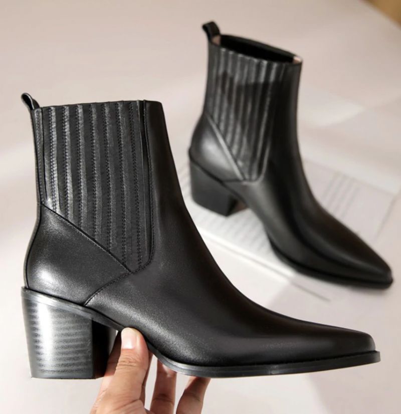Arlette Booties Do Kostek - Czarny krótki plusz