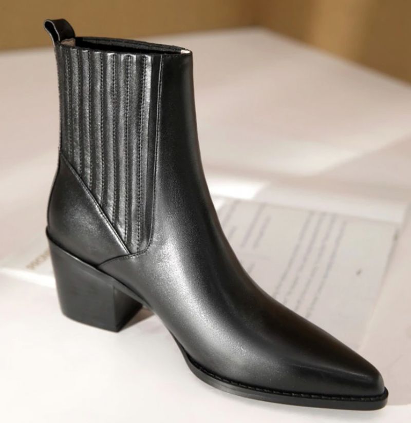 Arlette Booties Do Kostek - Czarny krótki plusz