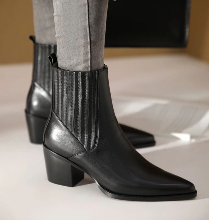 Arlette Booties Do Kostek - Czarny krótki plusz