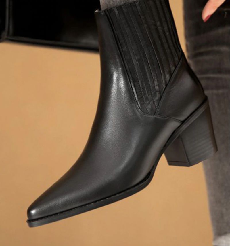 Arlette Booties Do Kostek - Czarny krótki plusz