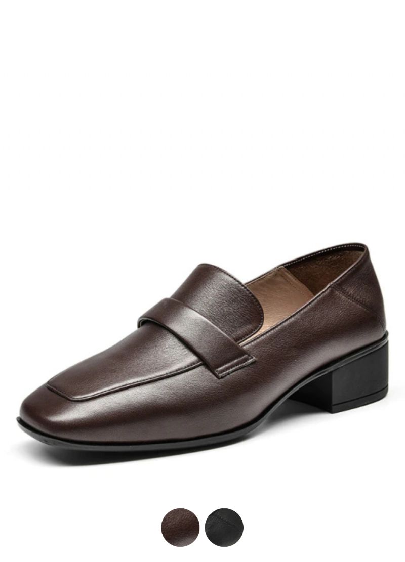 Armenia Damskie Płaskie Buty Typu Loafer Z Kwadratowym Noskiem