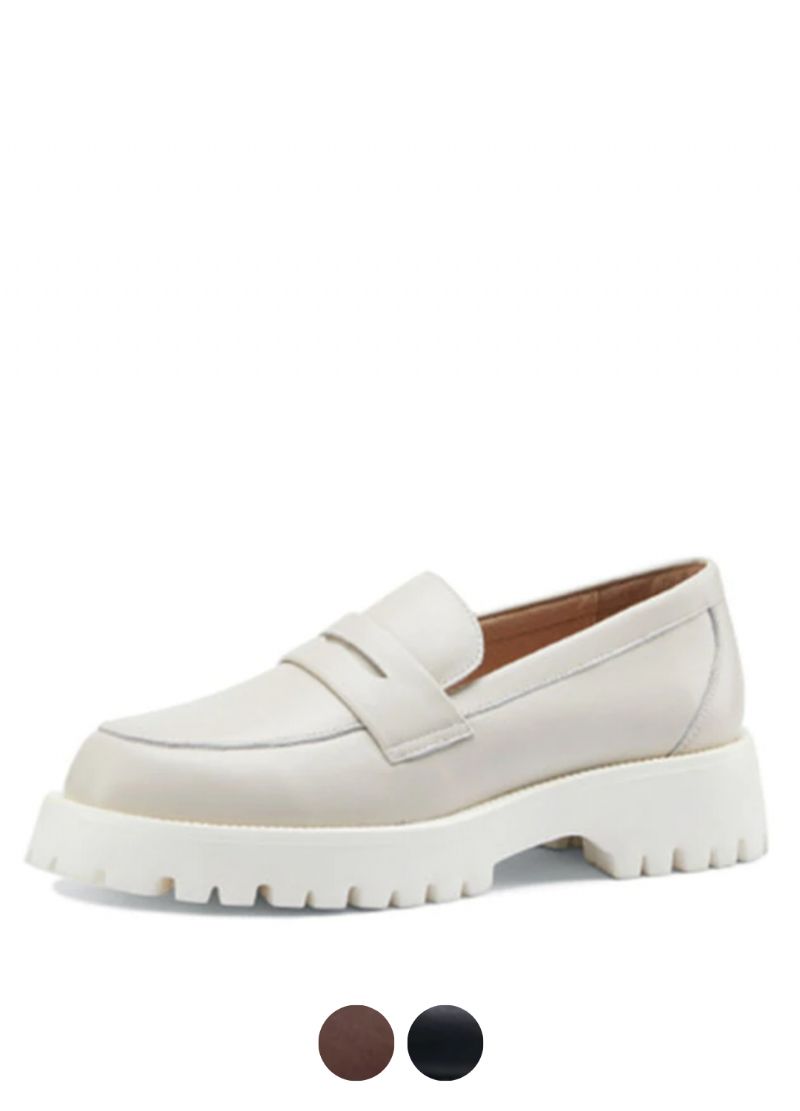 Aroa Damskie Buty Typu Leather Platform Loafer