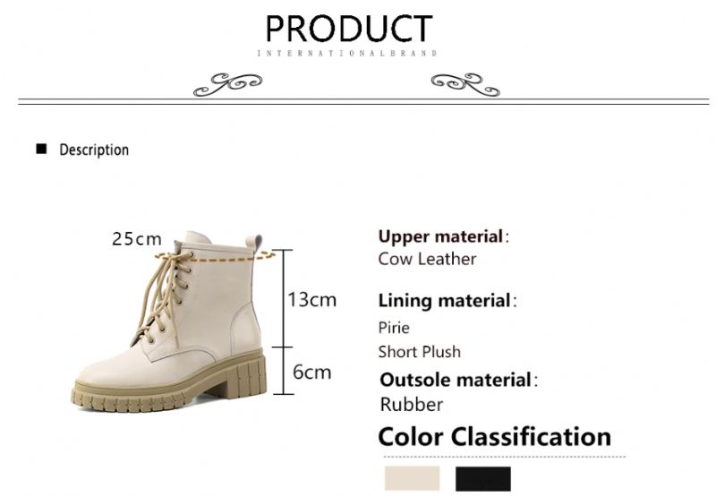 Arrieta Boots Ankle Height - Beżowy krótki plusz
