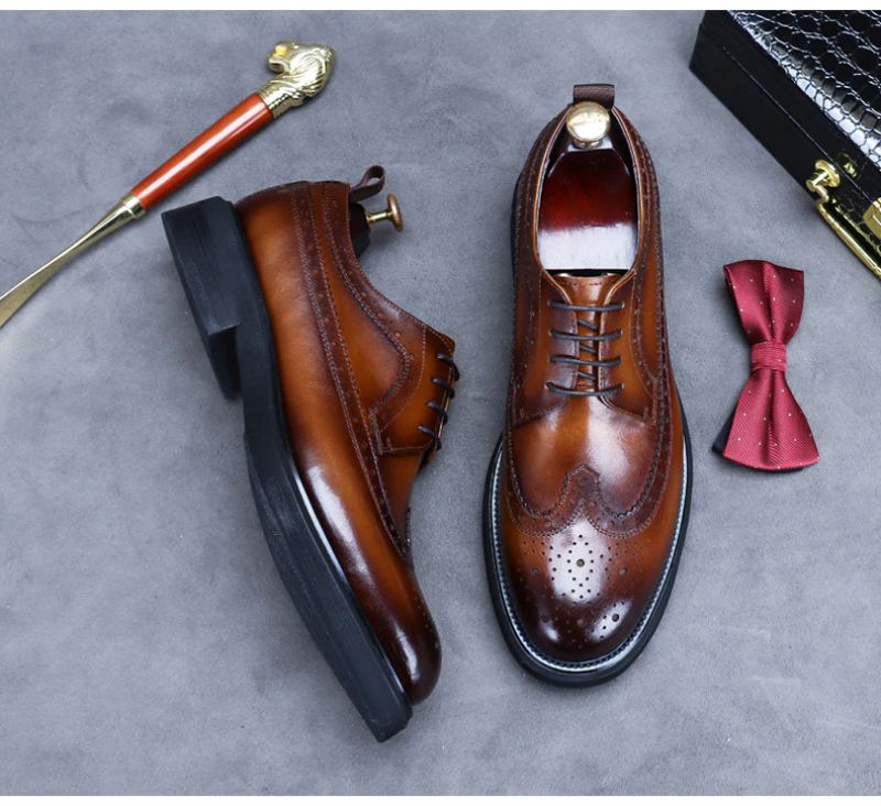 Arrubal Męskie Buty Oxford - Czarny