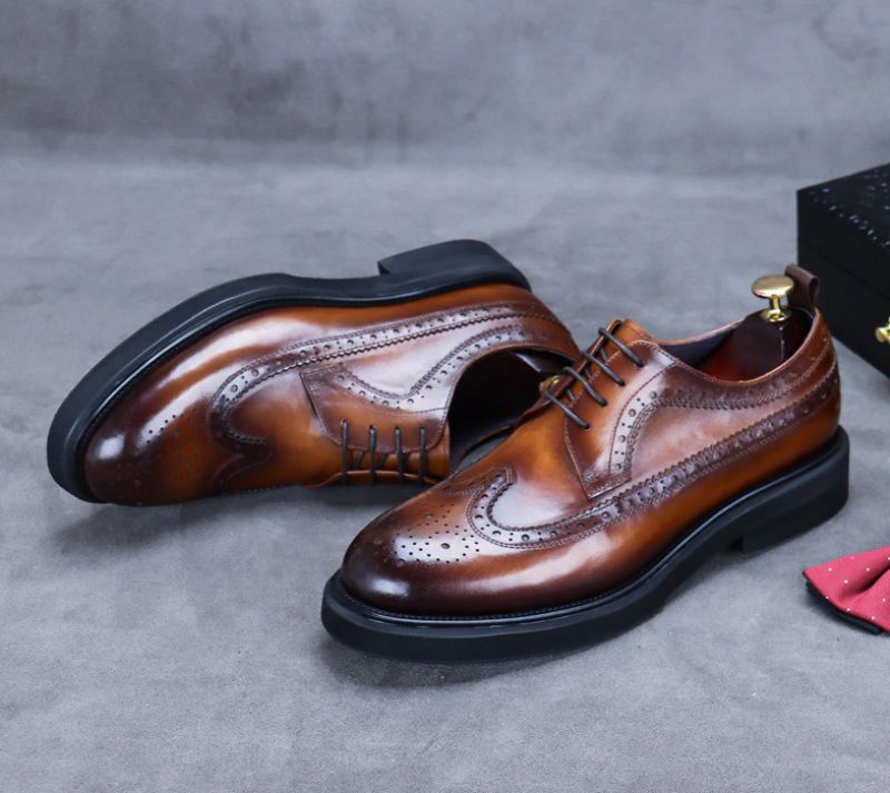 Arrubal Męskie Buty Oxford - Czarny