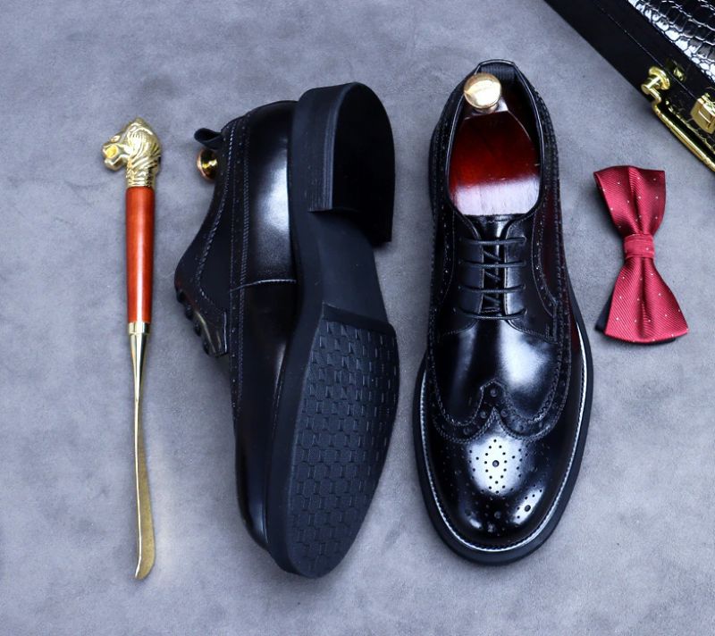Arrubal Męskie Buty Oxford - Czarny