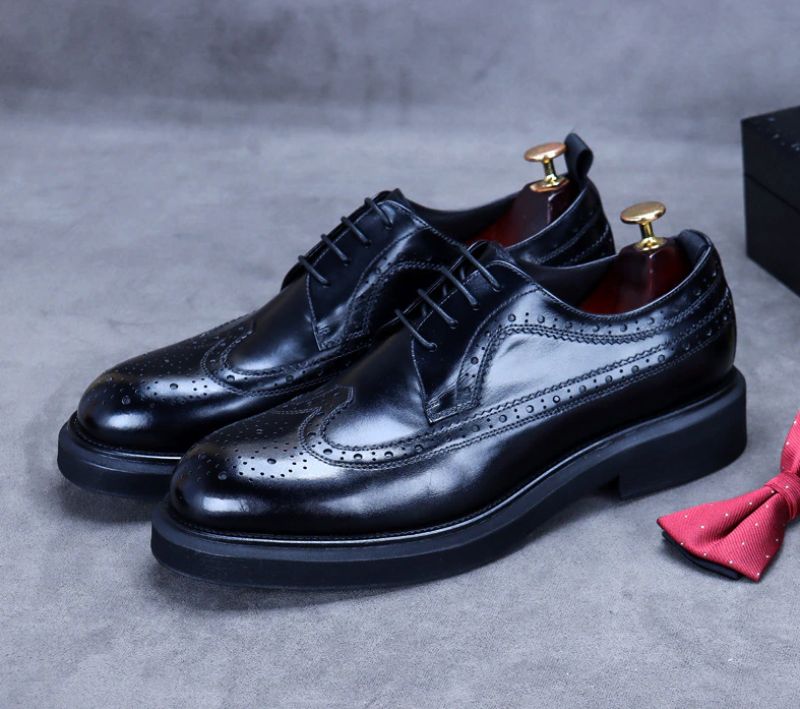 Arrubal Męskie Buty Oxford - Czarny