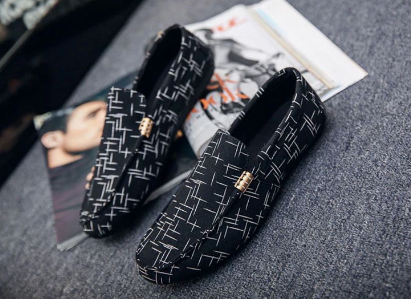 Arturo Męskie Mokasyny Casualowe Buty - Czarny