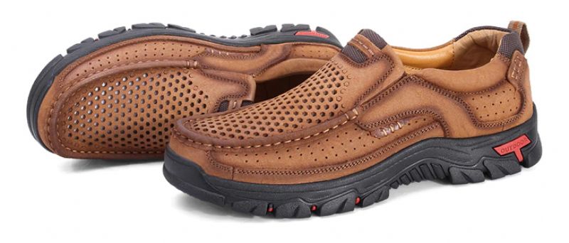Asher Mokasyny Męskie Buty - Brązowy