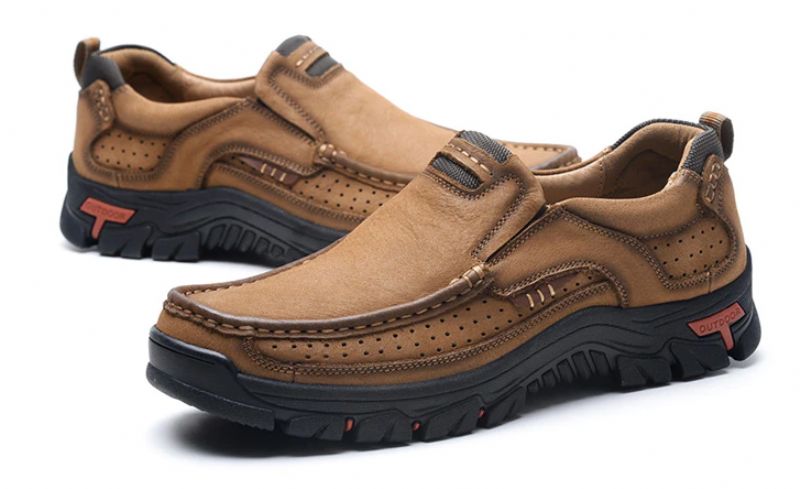 Asher Mokasyny Męskie Buty - Brązowy