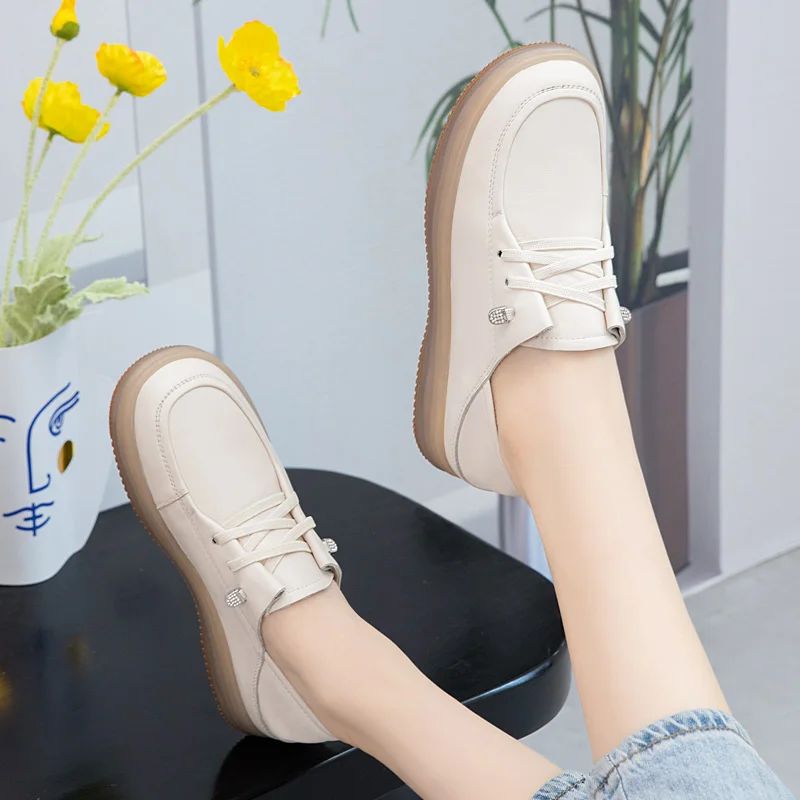 Asuncion Damskie Wygodne Mokasyny - Khaki