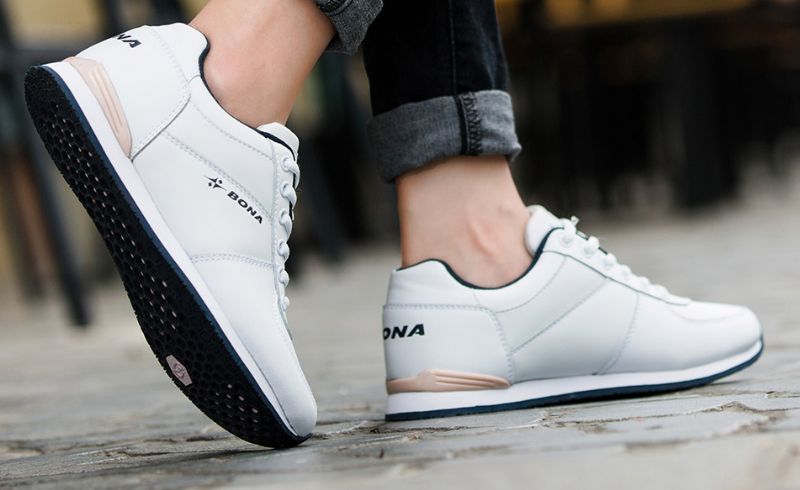 Audry Damskie Sportowe Trampki Ze Sznurowadłami - Biały