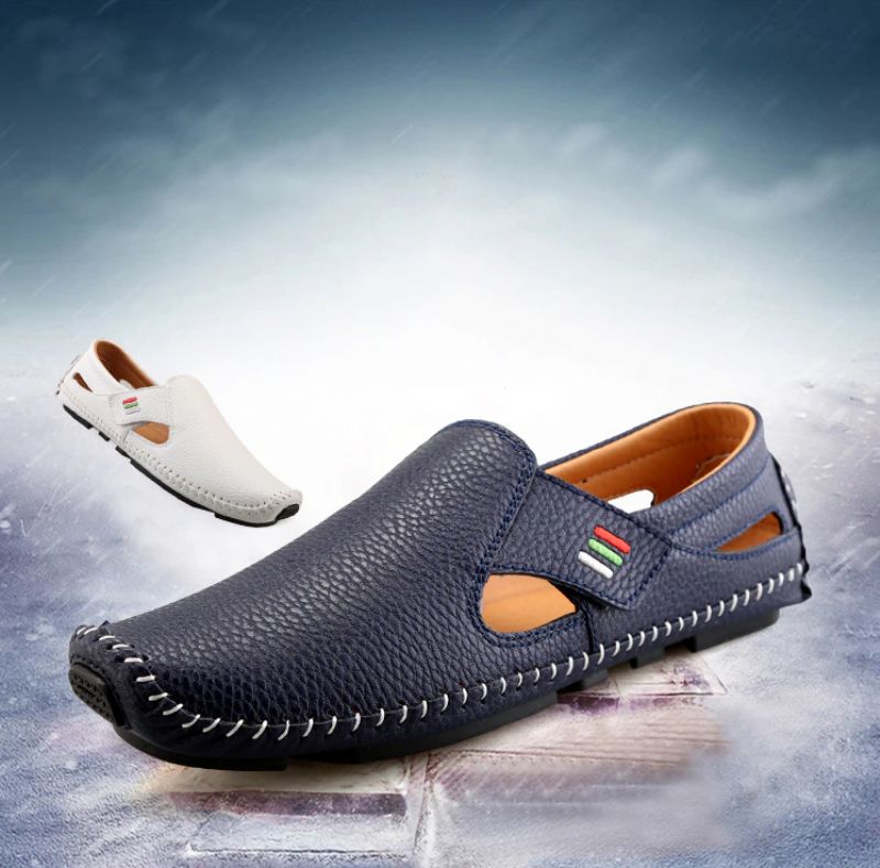 Augusto Męskie Mokasyny Codzienne Buty - Czarny