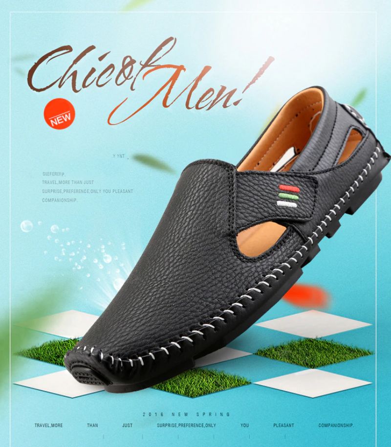 Augusto Męskie Mokasyny Codzienne Buty - Czarny