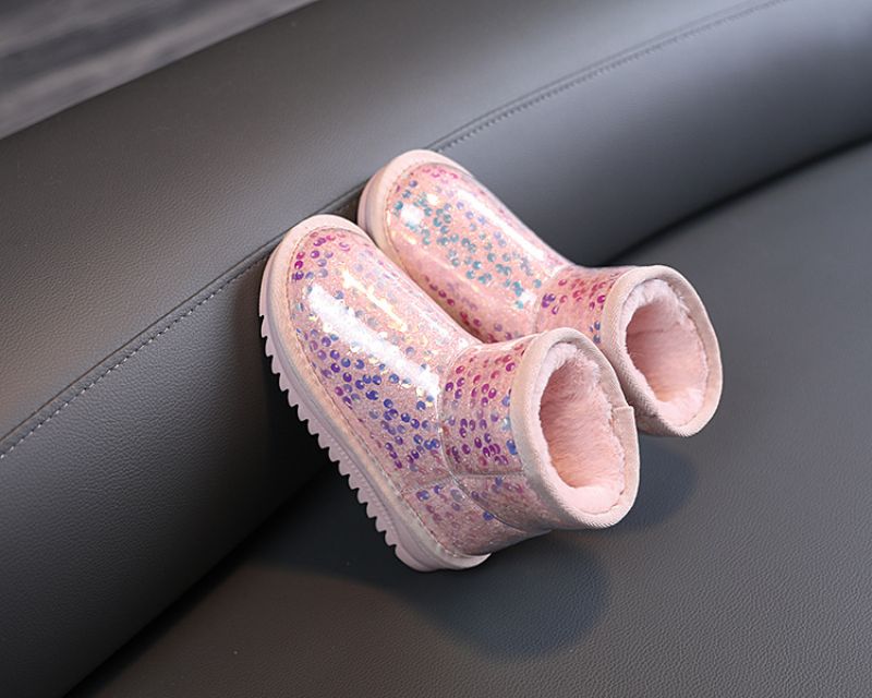 Ava Dziewczęce Buty Śnieżne - Różowe futro