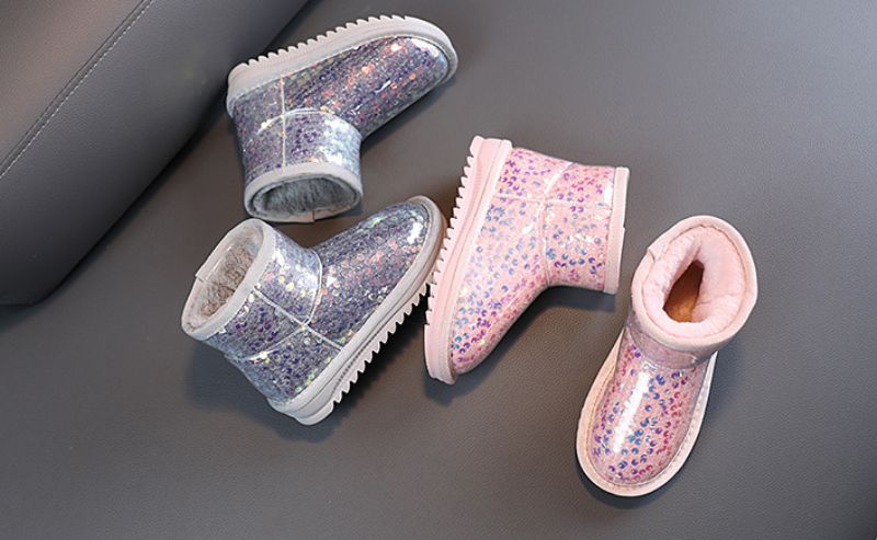 Ava Dziewczęce Buty Śnieżne - Różowe futro